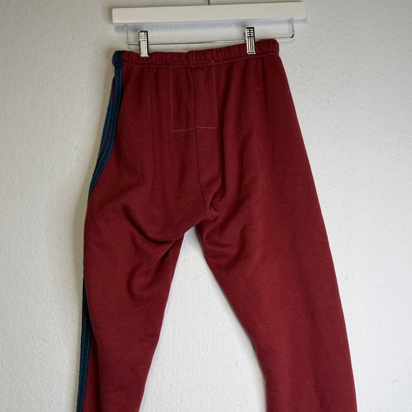 Aviator Nation 5 Stripe Zip Up Jogger Maroon SET - Picture 10 of 10